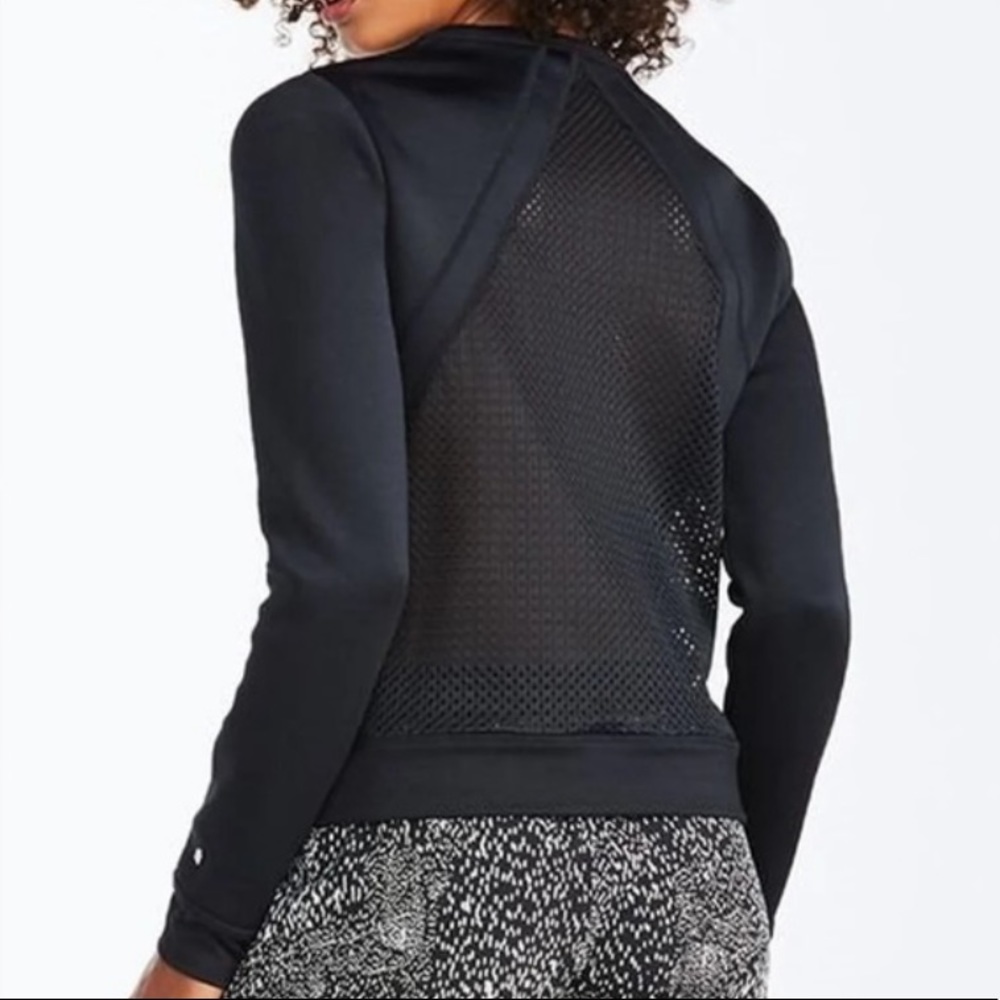 Fabletics Rory Mesh Back Sweatshirt Neoprene Scuba
